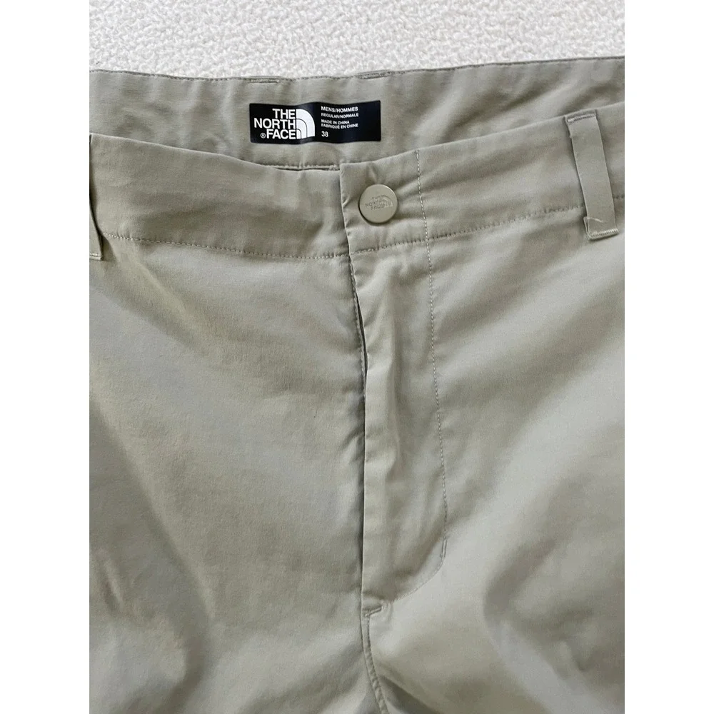 The North Face Mens 38 Paramount Trail Hiking Pants Tan Straight Leg Stretch‎